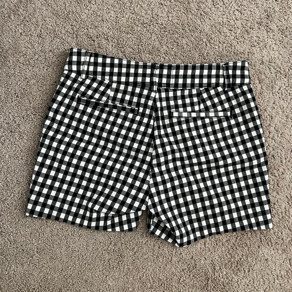 Anthropologie Black and White Gingham High Waist Shorts - Picture 3 of 3